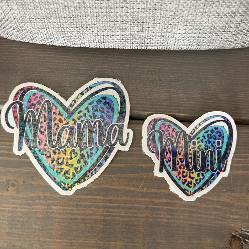 Mama and mini stickers